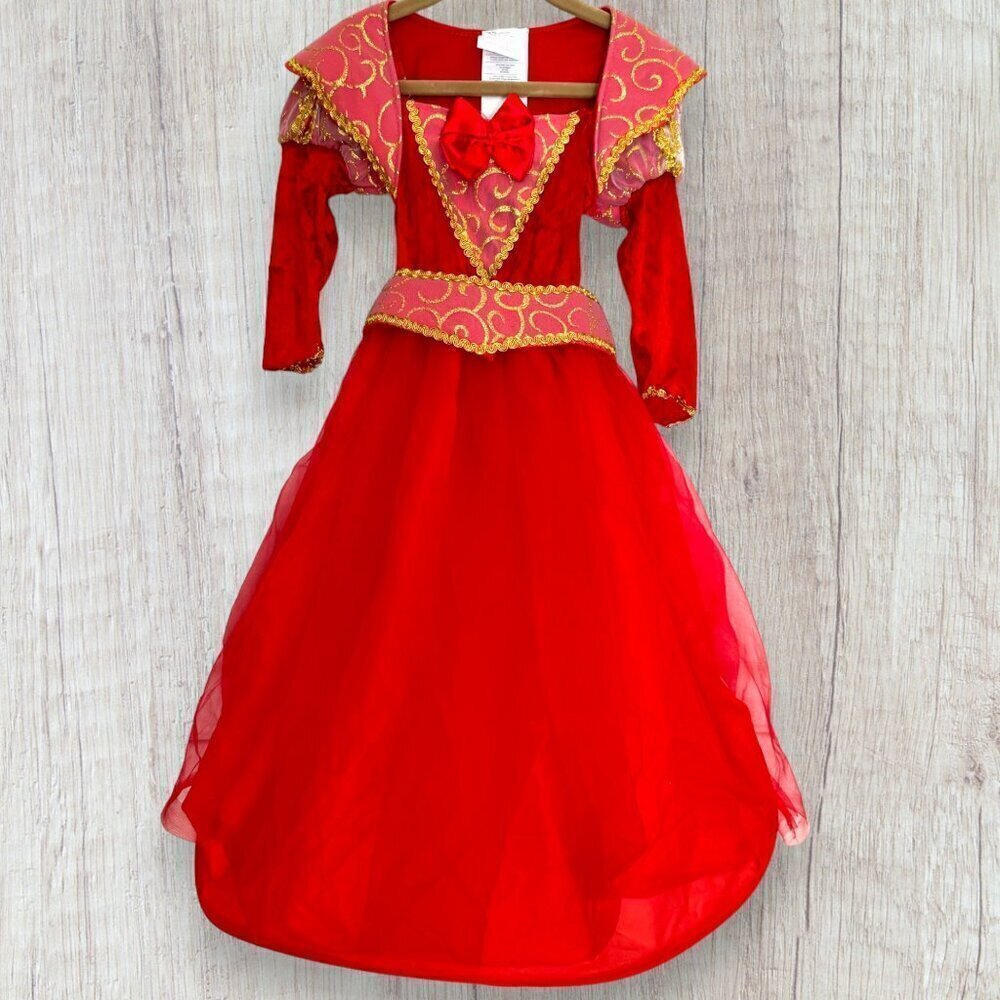 FORUM Disney Belle Red Ruby Queen Tulle Sparkly Party Dress Costume Princess 2/3